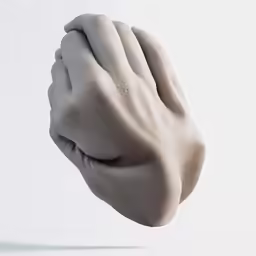 two hands extending towards each other and the fingers are raised