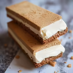 two graham crackers are sitting on top of each other