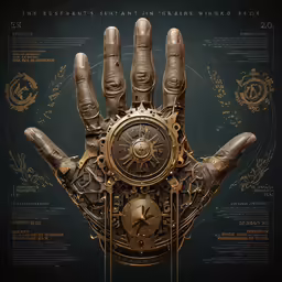 there is a clock in the palm of someones hand