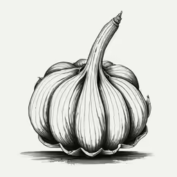 an onion with a large head