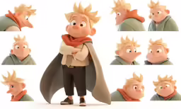 a series of animated images shows a male character