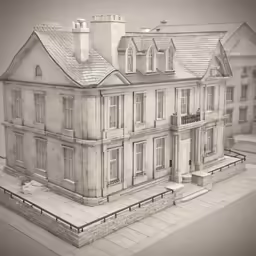 a very tall house that is in some kind of city