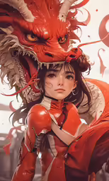 a girl with a weird look on her face and head