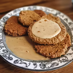 cookies are stacked on top of each other with butter on top