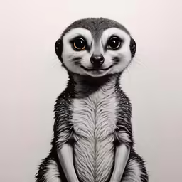 an image of a drawing of a meerkat