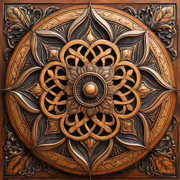 this intricate wood carving is one of many art pieces that are being exhibited in a museum