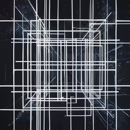 a drawing made with a square with smaller squares