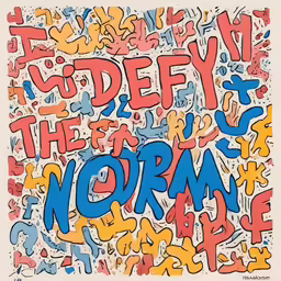 a painting with many different kinds of words on it