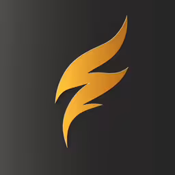 a golden lightning symbol on a black background,the golden flash logo on a black background