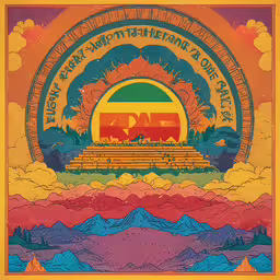 an advertisement for the grateful album,a poster of the band