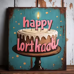 a birthday cake has candles on it in the shape of the words happy birth