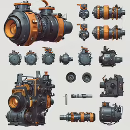 an illustration showing a full view of a machine
