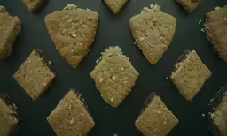 several squares of cookies are shown in a pattern