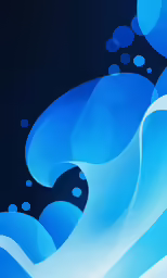 a computer generated graphic design on blue, black and grey
