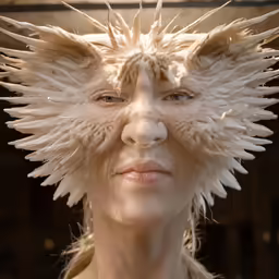 this is a photo of a woman with very intricate hair