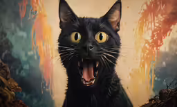 the cat is very large and happy about his show
