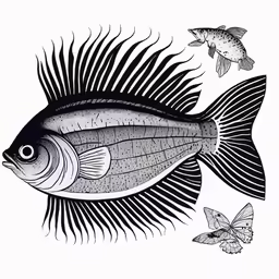 a fish with lots of bubbles on it