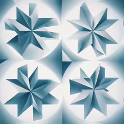 four circular pieces of paper with white centers