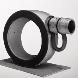 a large metal object has no handle