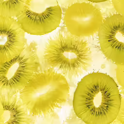 various stages of kiwi fruits sliced into small pieces