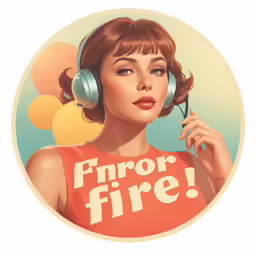 a woman wearing headphones and an i - heart print