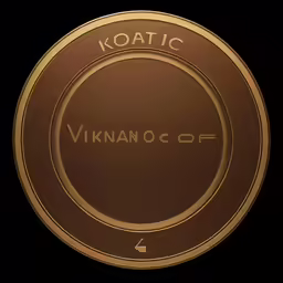 the logo is etched into the back of the token