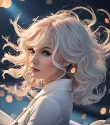 a very cute girl with blonde hair and a pretty smile