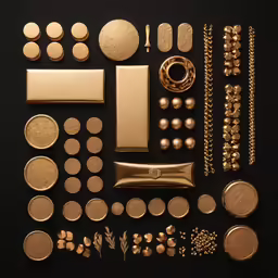 a group of various items in an array