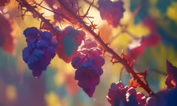 grapes are blooming on a tree during the day