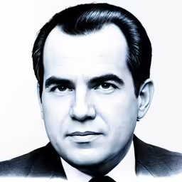 a black and white photo of a man in a suit and tie