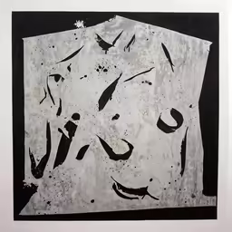 a painting that has some sort of ink on it