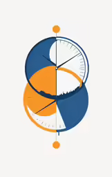 a clock with different colors inside it