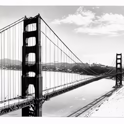 a long and skinny suspension bridge spanning the width of a lake