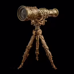 an antique telescope that looks very old