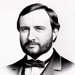 a man with a beard wearing a tuxedo and bow tie