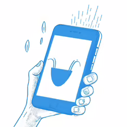 a person holding a phone with the text 5 tips to create an effective landing page