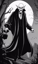 the grimter from hellhouse by jeff - the - grimter,the ghost is holding a bottle in his hand