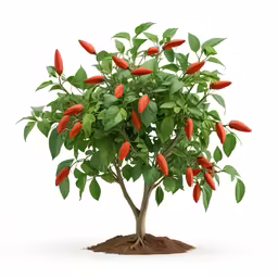there is a potted plant with red flowers