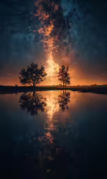 a photograph taken on the edge of a body of water