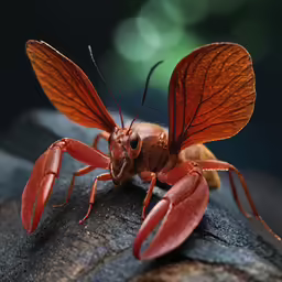 a close up of a small bug on a rock