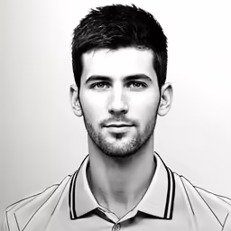 a black and white photo of a man