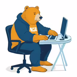 an image of a bear on a laptop