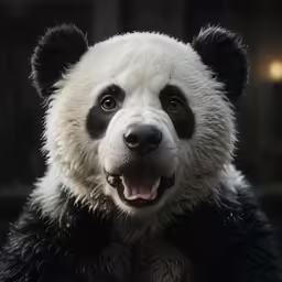 a very big adorable looking panda bear