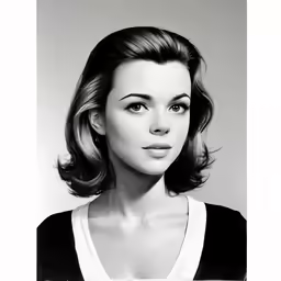 the portrait of a woman is shown in black and white