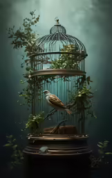 a bird that is sitting on a table