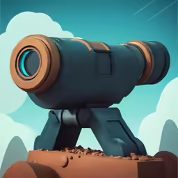 the little dog with big eyes is looking through the binoculars