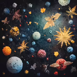 several different looking objects are spread out on the ground