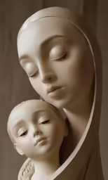 mother mary and child jesus statue by studio portraits