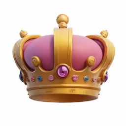 a close up of a toy that is wearing a crown