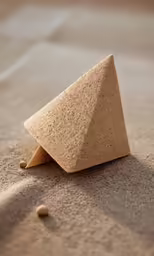 a large object sits on the floor near some nuts
